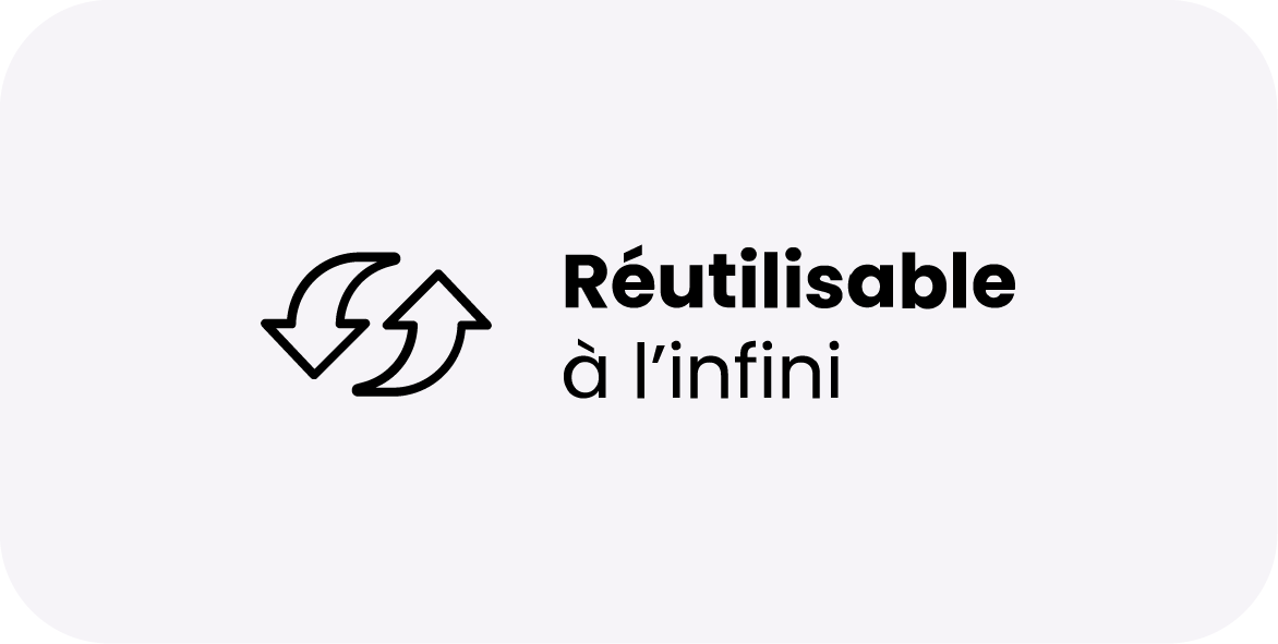 Icône illustrant la possibilité de réutiliser les press on nails après retrait. Les capsules Coline Nails conservent leur forme et leur brillance pour une pose multiple à domicile.